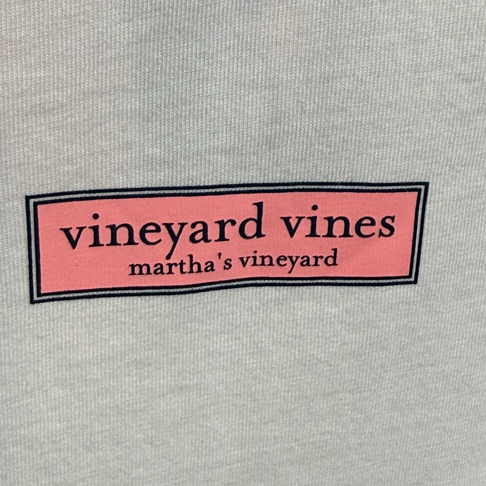 Vineyard Vines Cream Men’s Short Sleeve Tee with Pink Logo NWT to - Picture 10 of 15